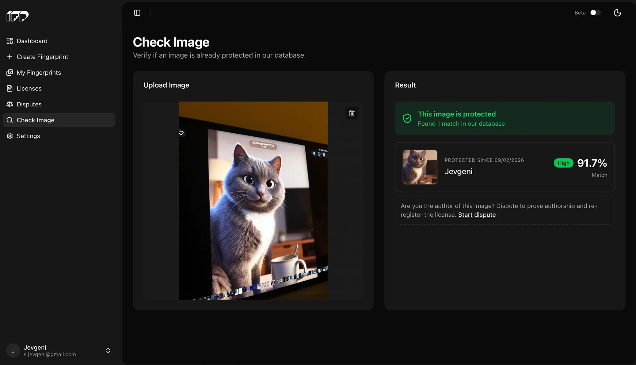 Photo of screen at angle